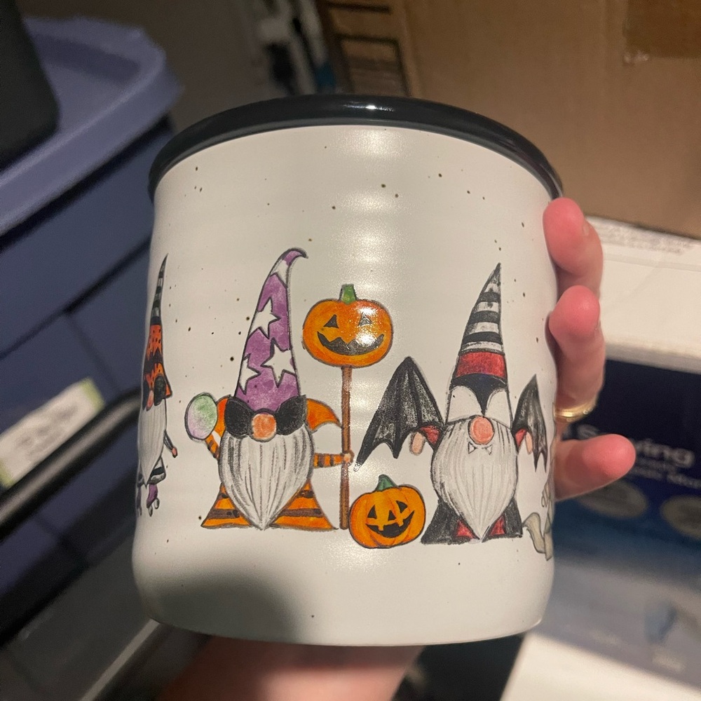 Cobwebs & Cauldrons Halloween Gnome Jar Holiday Mummy Wizard Frankenstein - Picture 4 of 6